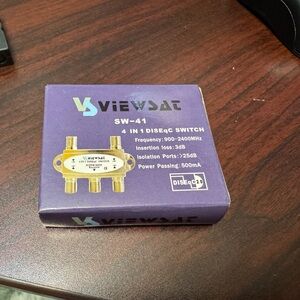 Viewsat diseqc 2.0 switch sw-41 4 in 1 900-2400 MHz 500 ma